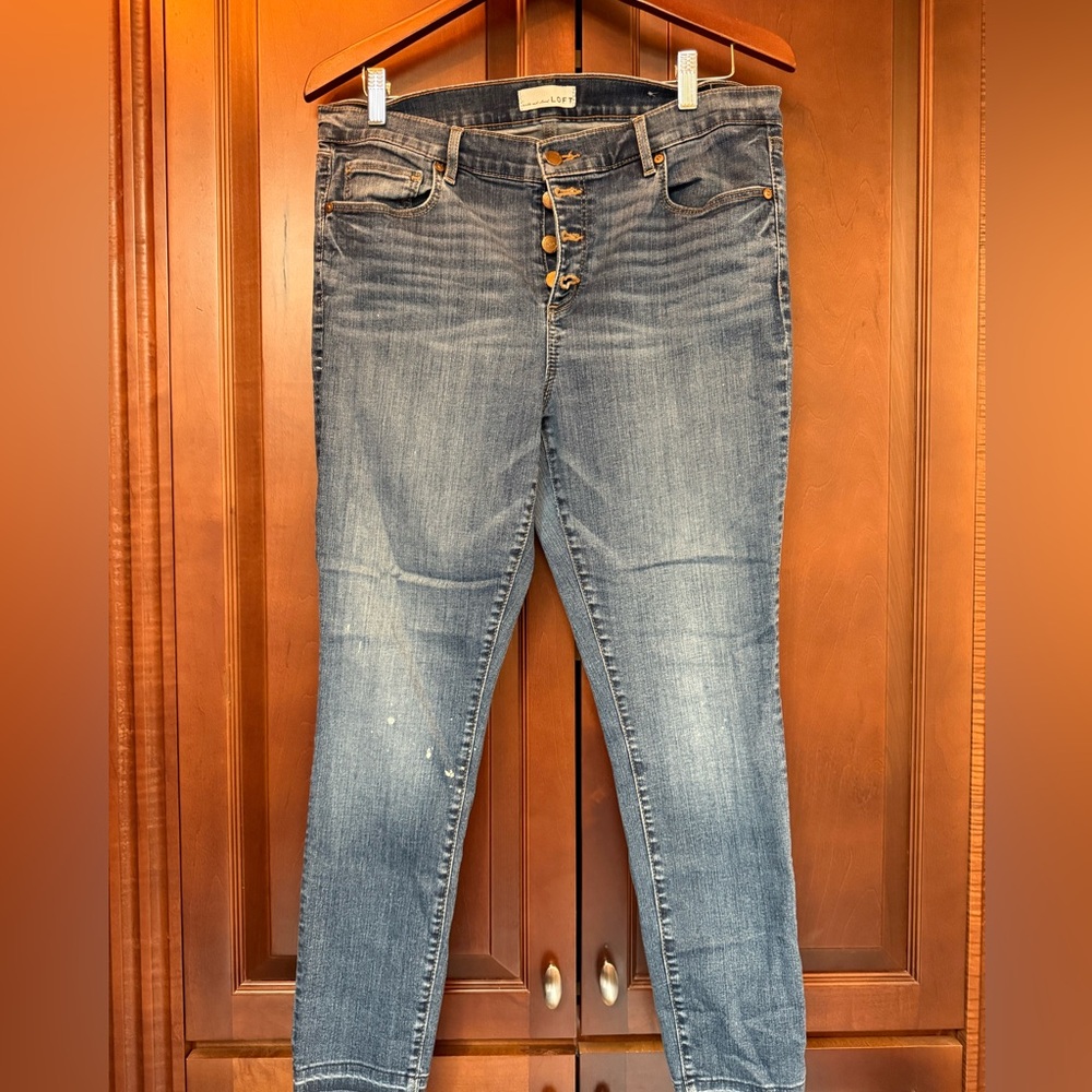 Loft button fly skinny modern jeans . Size 31